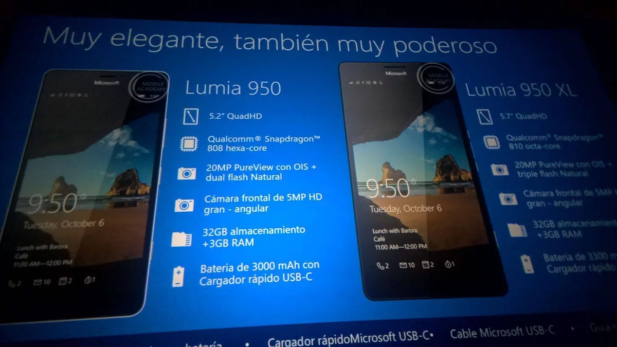 950xl specs | lumia 950 | หลุดหมดเปลือกสไลด์รายละเอียดเรือธงของ Microsoft ทั้ง Lumia 950 และ Lumia 950 XL