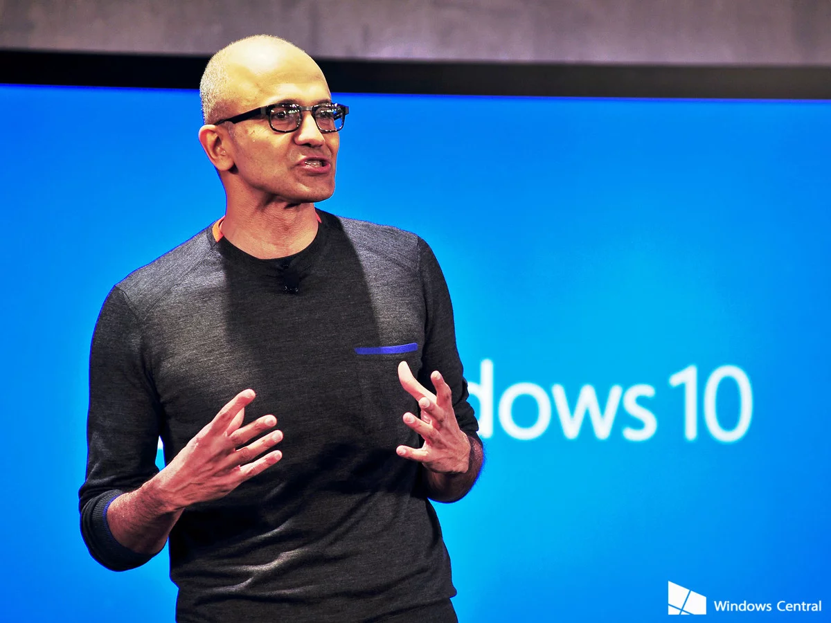 satya nadella windows logo lead | lumia 950 | Microsoft ประกาศไม่เน้นขาย Windows Phone แล้ว!! ทำเรือธงเพื่อให้สาวกได้ภูมิใจ และทำ Surface Phone เพื่อองค์กรธุรกิจ