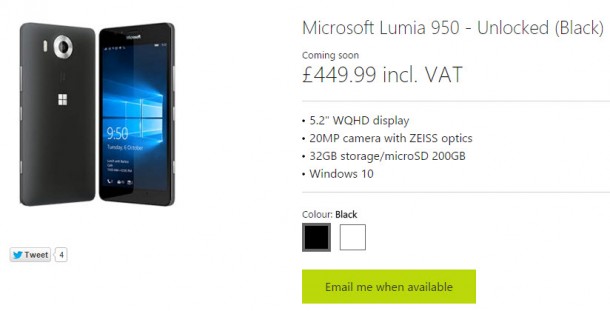 lumia 950 new price