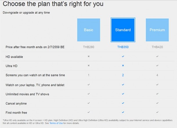netflix thai plan