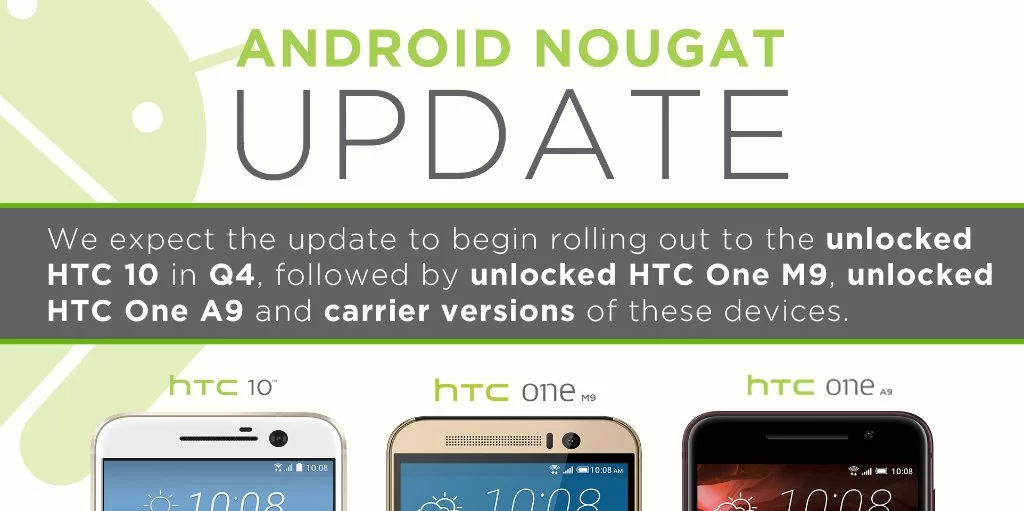 CqpzUCIXgAQSkQQ | HTC One M9 | HTC 10 เตรียมรับ Android 7.0 Nougat ก่อนสิ้นปี ส่วน M9 และ A9 ขอเวลาอีกไม่นาน