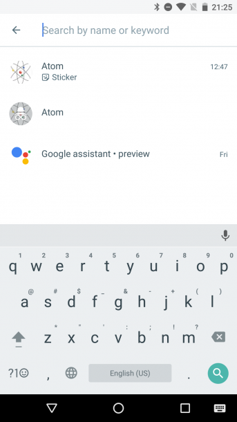 Searching for keywords across conversations and contacts | AI | Google Allo จะมี Incognito Mode ตั้งเวลาให้ลบข้อความได้ พร้อมทั้ง Search Engine แบบ Built-in