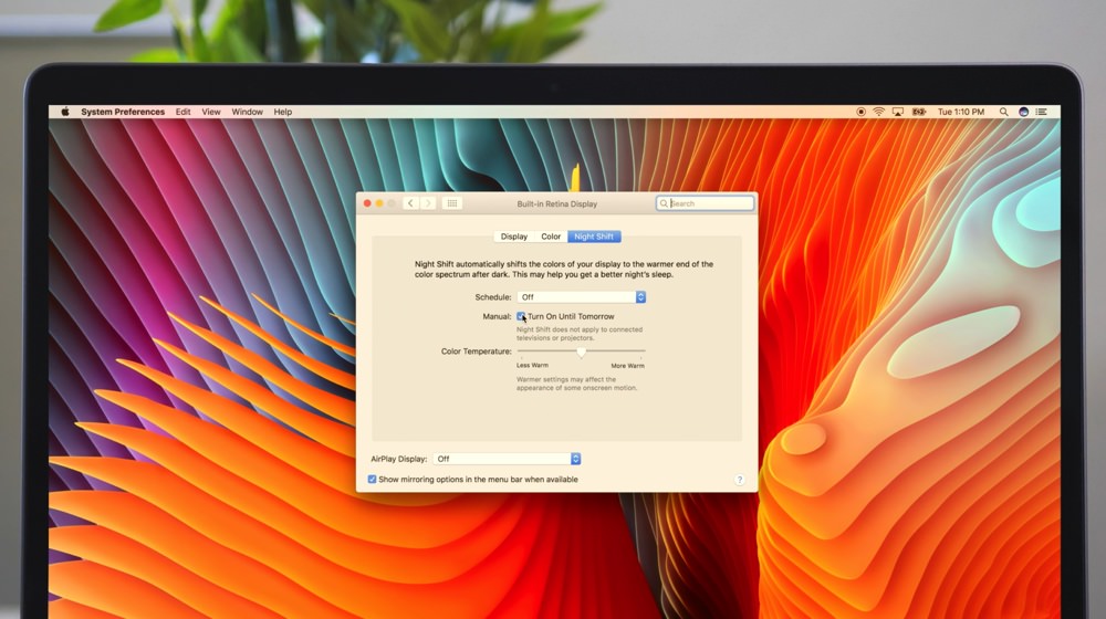 macos night shift 2 | Mac | Apple เริ่มทดสอบ ฟีเจอร์ Night Shift ใน macOS Sierra เวอร์ชัน 10.12.4 beta