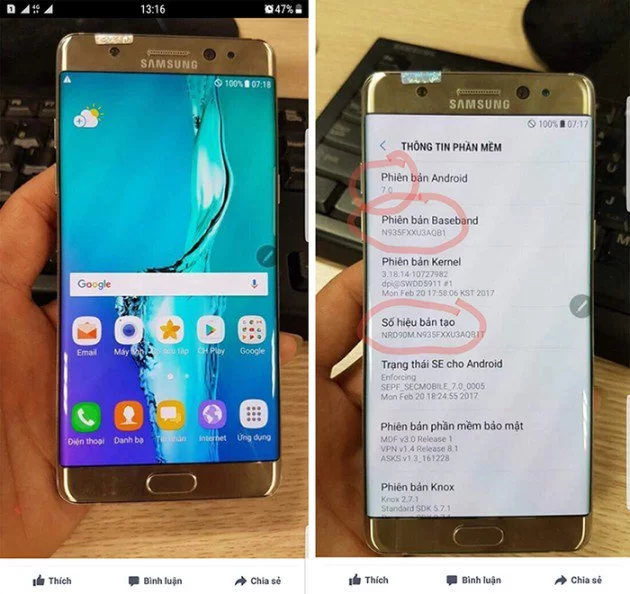 refurbishednote7leak1aam | galaxy | Samsung Note7 รุ่นแก้ไขใหม่โผล่แล้ว หน้าตาเดิมปรับเปลี่ยนแบตเตอรี่เป็น 3,200 mAh