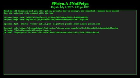 มัลแวร์เรียกค่าไถ่ Petya ออกประกาศสาธารณะฉบับแรก เรียกเงินจำนวน $250,000 petya_statement