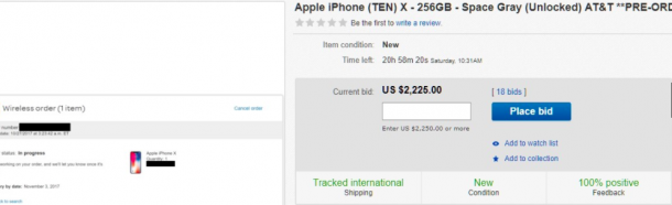 iPhone X Ebay price 3