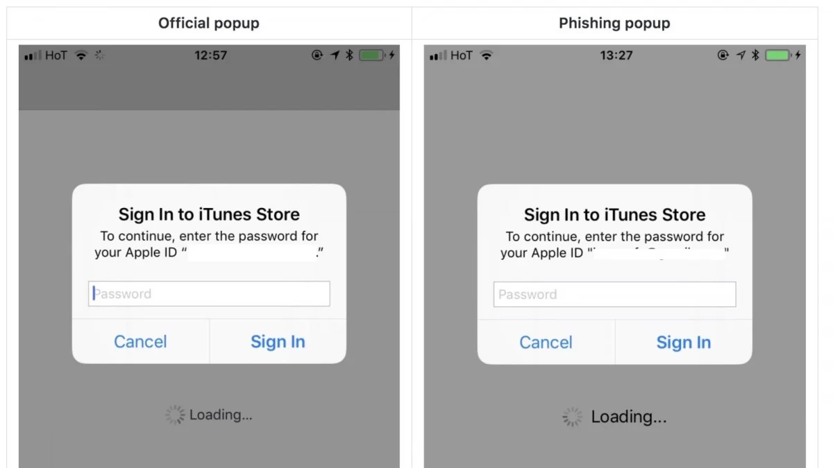 phishing | นักพัฒนาแอพแจ้งเตือน การโจมตีแบบฟิชชิ่งใหม่บน iOS ที่จะหลอกเอา Apple ID และพาสเวิร์ดของคุณได้ พร้อมวิธิีสังเกต!