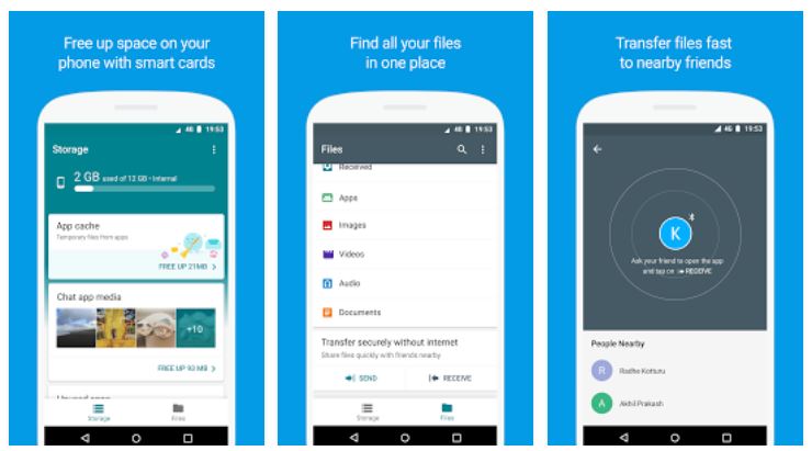 Files Go android app | Android | Files Go แอพจัดการไฟล์ใหม่ Google ทำเอง! จัดการไฟล์เพิ่มพื้นที่จัดเก็บ, และการรับส่งไฟล์ความเร็วสูงระหว่าง Android