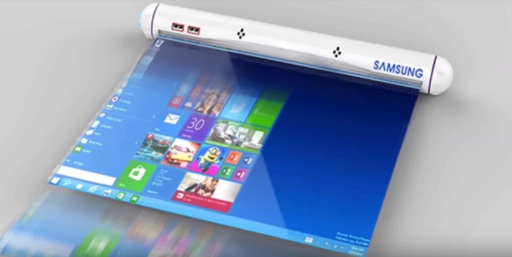 Samsung rollable flexible display | oled | จอ OLED แบบม้วนได้พร้อมเซ็นเซอร์ลายนิ้วมือที่จดสิทธิบัตรโดย Samsung