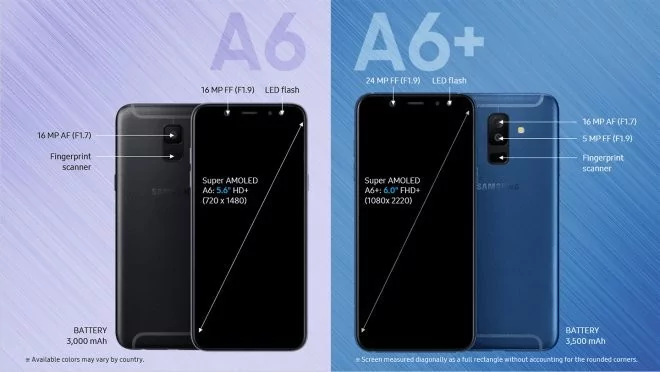 gsmarena 000 | Samsung Galaxy A6 | หลุดสเปคและราคาของ Samsung Galaxy A6 และ A6+ (2018)