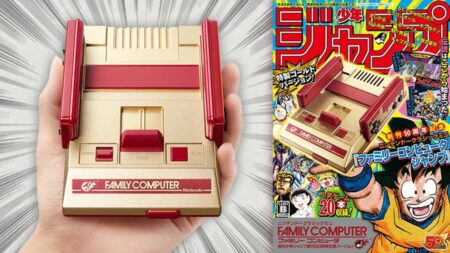 ชมคลิปแกะกล่อง เครื่องเกม Famicom Mini สีทองที่รวมเกมดังจากการ์ตูน Shonen Jump