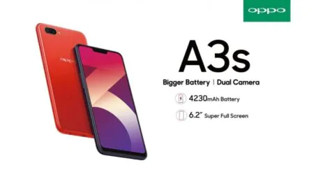 Oppo เปิดตัวรุ่น A3s สมาร์ทโฟนหน้าจอ 6.2 นิ้วและใช้ชิป Snapdragon 450