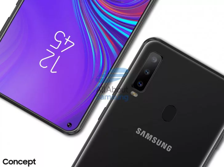 Galaxy A8s 1 | Galaxy A8s | ชมภาพ renders ของ Samsung Galaxy A8s โชว์หน้าจอมีรู รุ่นแรก