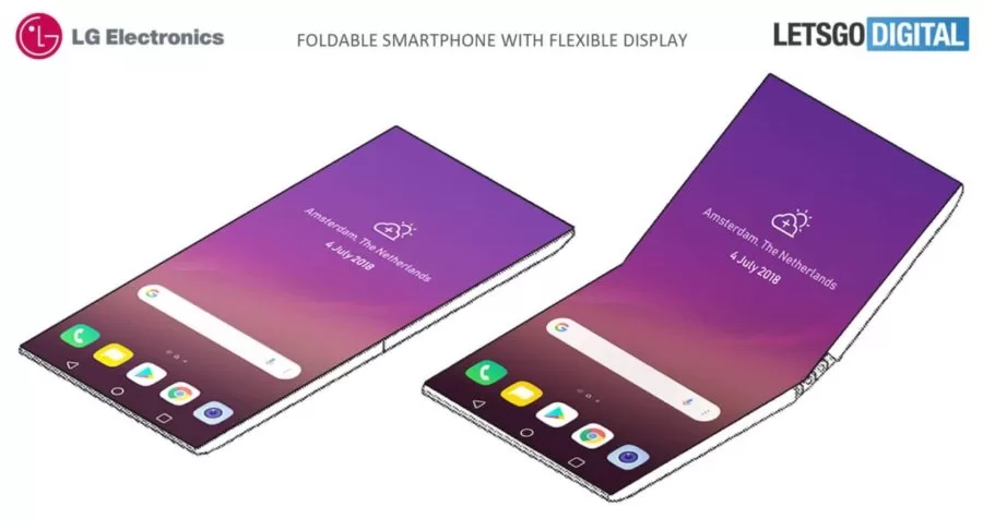 lg foldable smartphone patent | CES 2019 | LG เตรียมเปิดตัวสมาร์ทโฟนแบบพับเก็บได้ในงาน CES 2019