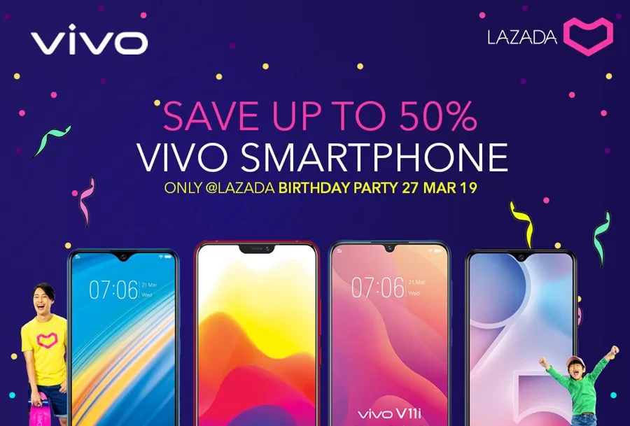 ฉลอง Lazada 7 ปี Vivo Smartphone ลดสูงสุด 10,000 บาท 27 มี.ค. วันเดียวเท่านั้น 1 FB02 aa | lazada | ฉลอง Lazada 7 ปี Vivo Smartphone ลดสูงสุด 10,000 บาท 27 มี.ค. วันเดียวเท่านั้น