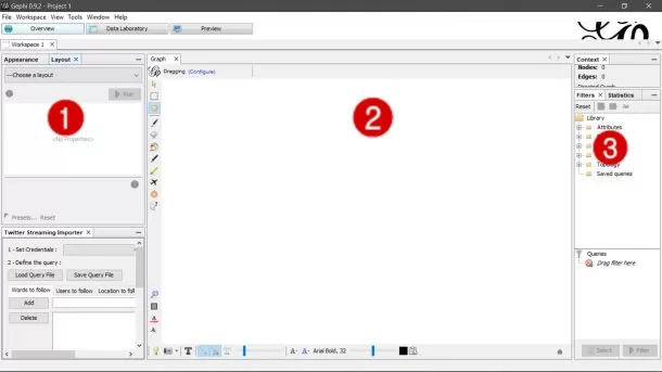 Gephi twitter streaming importer m024 10 | Gephi | วิธีดึงข้อมูลการทวิตใน twitter จากทั้ง #hashtag ชื่อบัญชี และพื้นที่ที่กำหนด สำหรับติดตามเหตุการณ์ต่าง ๆ ที่สนใจ
