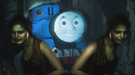 สุดฮาเมื่อบอสในเกม Resident Evil 2 กลายเป็นรถไฟ Thomas สุดน่ารัก