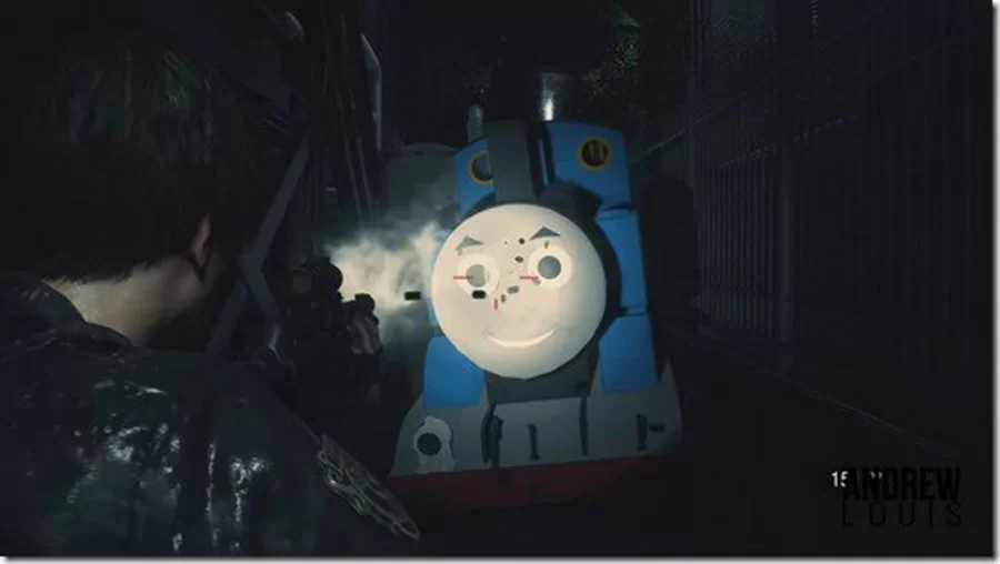 Resident Evil 2 | Resident Evil 2 | สุดฮาเมื่อบอสในเกม Resident Evil 2 กลายเป็นรถไฟ Thomas สุดน่ารัก