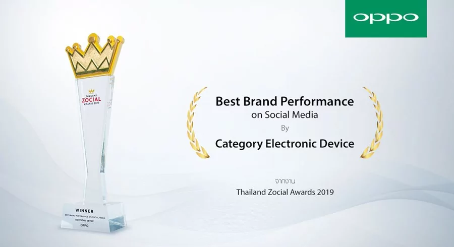 Thumbnail | OPPO | OPPO คว้ารางวัลใหญ่ Best Brand Performance Social Media 2019