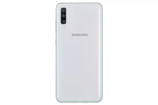 SM A705ZW 002 Back White | Samsung Galaxy A70 | เปิดตัว Samsung Galaxy A70 สมาร์ทโฟนสำหรับเกมเมอร์ตัวจริง