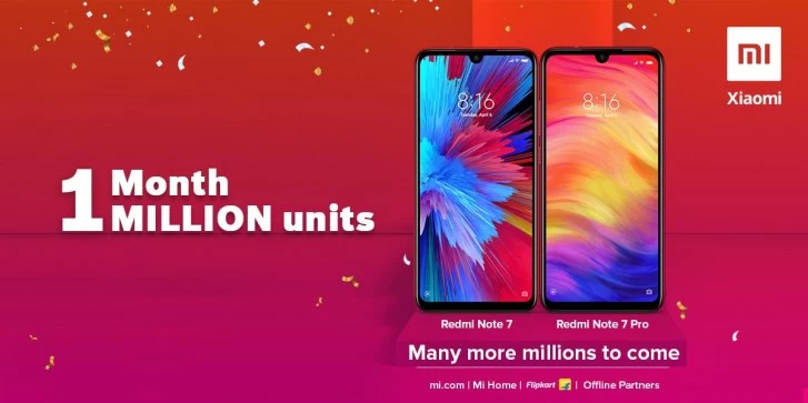 redmi 1 | Redmi Note 7 | Xiaomi ประกาศขาย Redmi Note 7 และ Note 7 Pro ได้ 1 ล้านเครื่องในอินเดียภายใน 1 เดือน