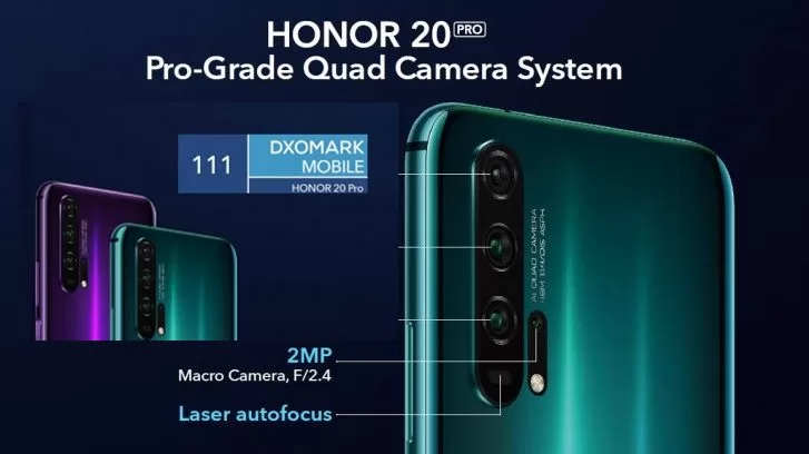 Honor 20 Pro | Honor 20 Pro | Honor 20 Pro ได้คะแนนกล้องจาก DxOMark เท่ากับ OnePlus 7 Pro