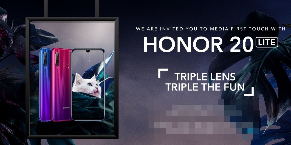 honor | Honor 20 lite | เตรียมพบกับ Honor 20lite สมาร์ทโฟนรุ่นใหม่จาก Honor ที่จะเปิดตัวในไทย 13 พฤษภาคม นี้