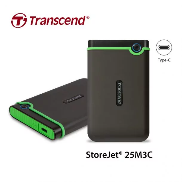 Transcend SJ25M3C 1 | StoreJet 25M3C | แนะนำฮาร์ดดิสก์พกพา สายถึกแต่หน้าตาน่าใช้ ความจุ 2 TB แบบ USB Type-C เปิดตัวใหม่จาก