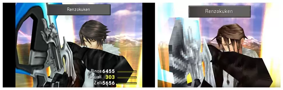 comparison 1 | Final Fantasy 8 remaster | เทียบกันชัดๆกราฟิกเกม Final Fantasy 8 รีมาสเตอร์ กับต้นฉบับบน PS1