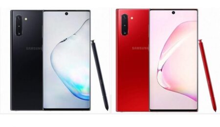 Samsung Galaxy Note 10 อาจจะเพิ่มสีแดงและสีดำ ในยุโรป ในรุ่นราคาประหยัด