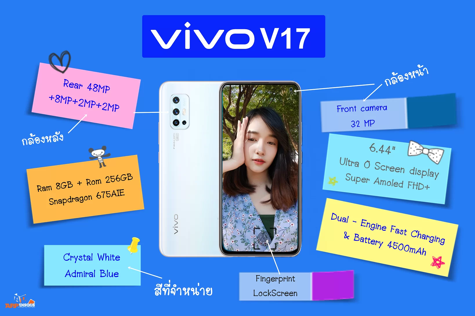 newfunction | Super AMOLED | ทำไมต้องซื้อ!! คัดจุดเด่น Vivo V17 สมาร์ทโฟนฟังก์ชั่นเยอะ กับกล้องหลัง 4 ตัวและกล้องหน้า 32 ล้าน