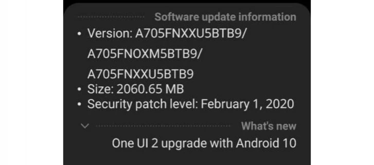 s70 a10 | galaxy a70 | Samsung Galaxy A70 ได้รับการอัปเดต Android 10 พร้อม One UI 2.0