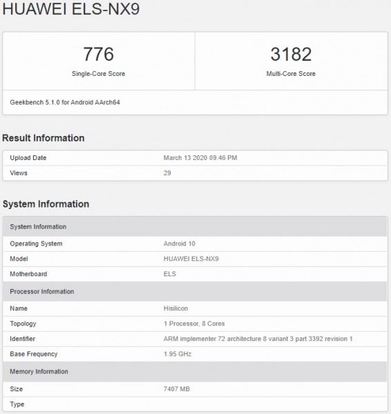 gsmarena 001 | Android | พบ Huawei P40 Pro 5G โผล่ทดสอบ Benchmark แรงใช่เล่น