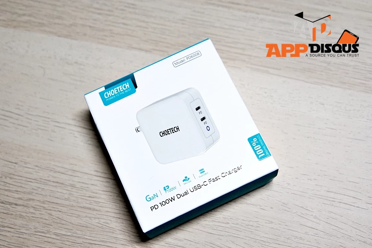 Choetech 100W USB Type CDSC04543 1 | 100W USB-C | ที่ชาร์จไฟระดับท็อป ไฟโหดแต่จิ๋วแจ๋ว CHOETECH 100W USB-C มาพร้อม PD สองพอร์ต ชาร์จโน๊ตบุ๊คสองเครื่องพร้อมกันก็ยังไหว