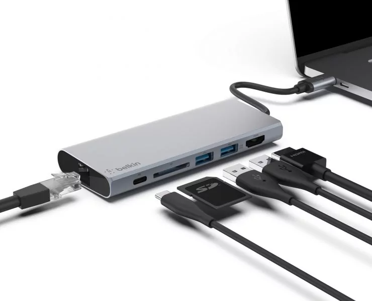 Belkin Multimedia hub 7 | Belkin | Belkin แนะนำ USB-C™ Multimedia Hub อุปกรณ์เชื่อมต่อที่รวมทุกพอร์ตแบบครบจบในอันเดียว