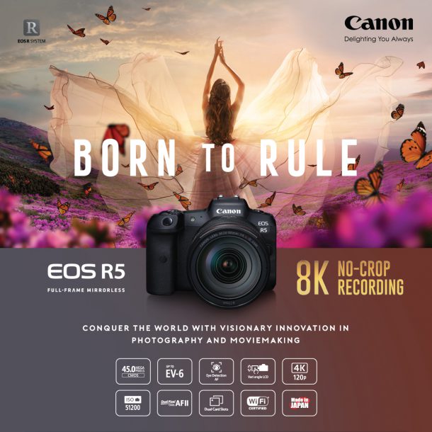 02 EOS R5 | Canon | แคนนอน เปิดตัวเรือธงใหม่ สุดยอดกล้องมิเรอร์เลสฟูลเฟรม EOS R5 และ EOS R6 พร้อมเลนส์ RF ใหม่ 4 รุ่น และExtender 2 รุ่น