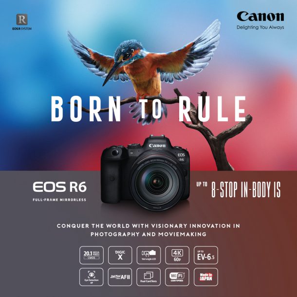 03 EOS R6 | Canon | แคนนอน เปิดตัวเรือธงใหม่ สุดยอดกล้องมิเรอร์เลสฟูลเฟรม EOS R5 และ EOS R6 พร้อมเลนส์ RF ใหม่ 4 รุ่น และExtender 2 รุ่น