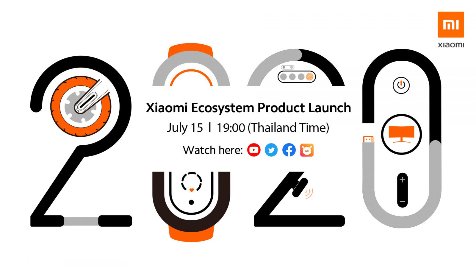 Xiaomi Ecosystem Product Launch Event | Xiaomi | เตรียมพบ การเปิดตัวสุดยอดนวัตกรรมแห่งปี 2020 ในงาน “Xiaomi Ecosystem Product Launch Event” วันที่ 15 กรกฎาคมนี้ เวลา 19:00 น.
