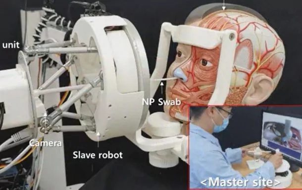 robot insert | COVID-19 | นักวิทยาศาสตร์สร้างหุ่นยนต์ล้างจมูกตรวจหา COVID-19 โดยไม่ต้องสัมผัสผู้ตรวจ