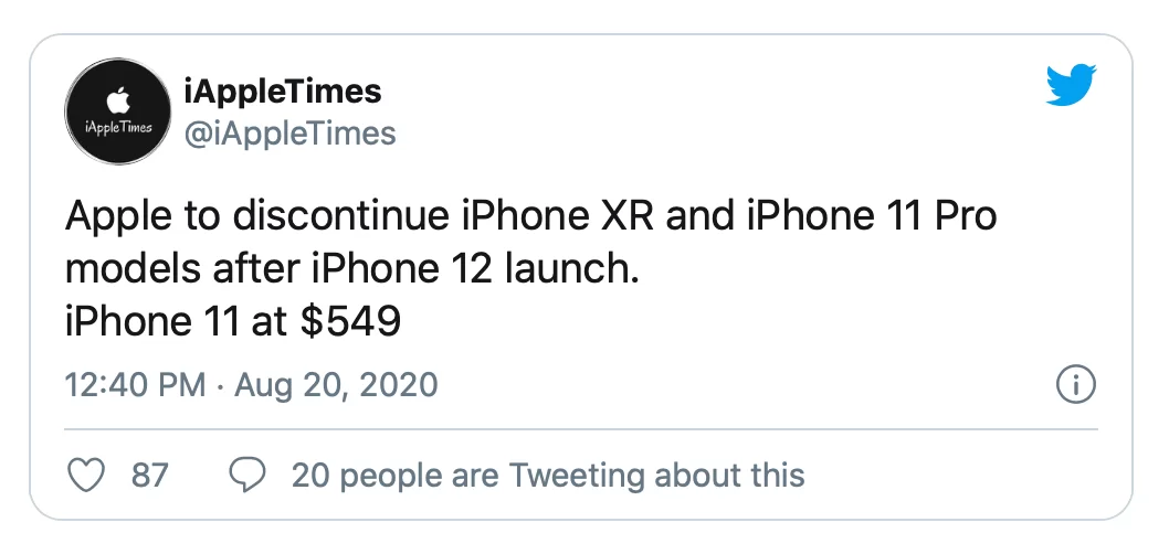 Screen Shot 2563 08 23 at 17.29.41 | apple | Apple เตรียมลดราคา iPhone 11 พร้อมเลิกขาย iPhone XR และ iPhone 11 Pro