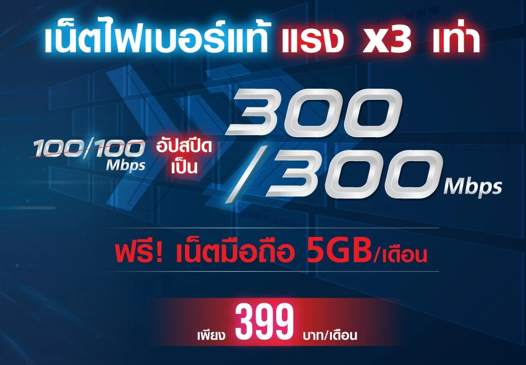 ติดเน็ตบ้านคุ้มที่สุด True Gigatex Fiber ให้แรง 3 เท่า 300/300Mbps พร้อมซิมมือถือใช้ฟรี 5GB จ่ายแค่ 399 บาทต่อเดือนเท่านั้น 1 True300Mbps 33 | True Gigatex Fiber | ติดเน็ตบ้านคุ้มที่สุด True Gigatex Fiber ให้แรง 3 เท่า 300/300Mbps พร้อมซิมมือถือใช้ฟรี 5GB จ่ายแค่ 399 บาทต่อเดือนเท่านั้น