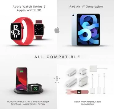 Belkin Apple Watch Series 6 iPad Air 4th generation | Belkin | Belkin จัดเต็มอุปกรณ์เสริมสำหรับสาวก Apple รุ่นใหม่ล่าสุดที่เพิ่งเปิดตัว 