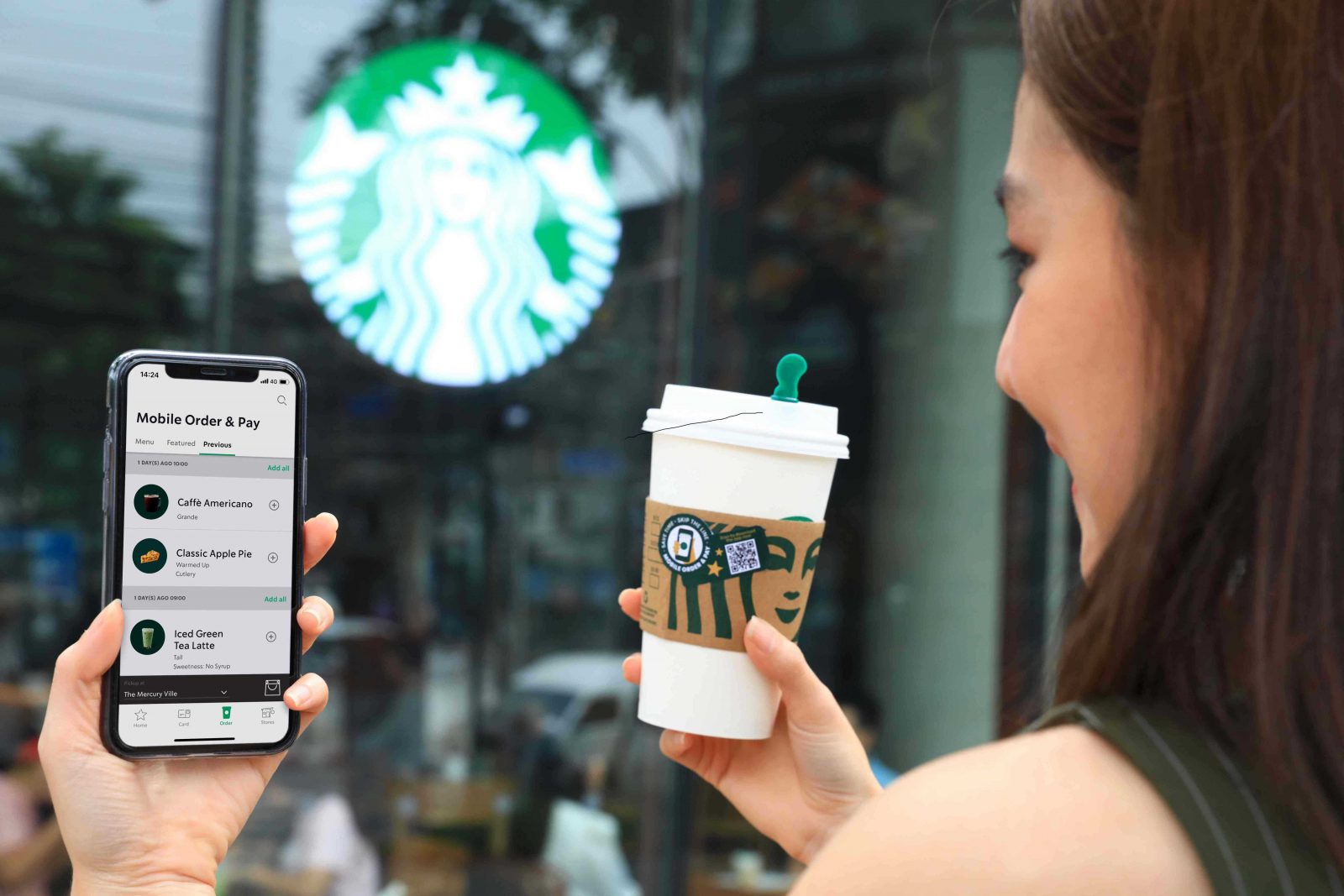 MOP Lifestyle IT 3 | Mobile Order & Pay | ฟีเจอร์ Mobile Order & Pay บนแอปฯ Starbucks ให้ลูกค้าซื้อเครื่องดื่มและขนมผ่านแอปฯ ก่อนถึงร้าน