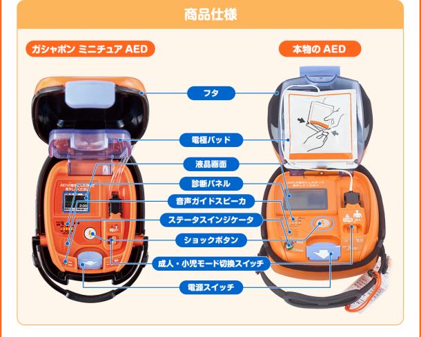detail img 02 main 1 | Gachapon Miniature AED | กาชาปอง AED เครื่องกระตุ้นหัวใจของเล่น เหมือนจริงมากจนอาจช่วยชีวิตคนได้