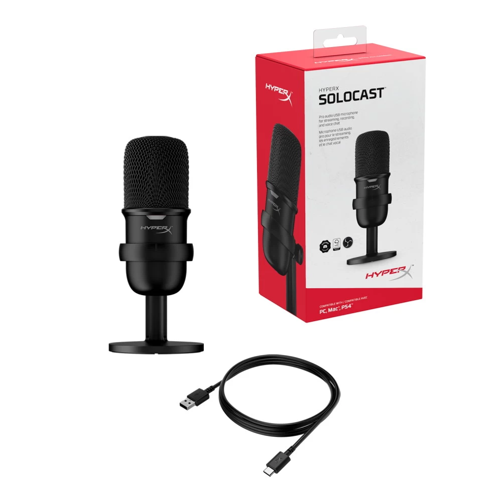 HyperX Solocast 4 | HyperX | HyperX เสริมไลน์ไมโครโฟนรุ่นใหม่ เปิดตัว QuadCast S และ SoloCast