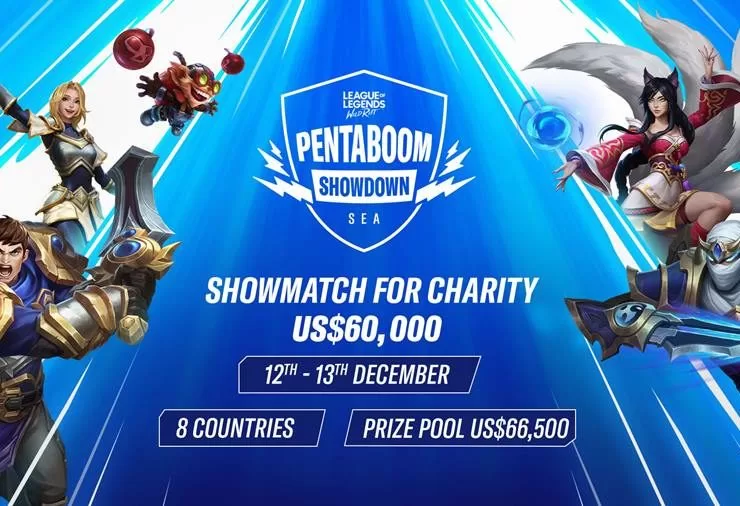 Main photo Pentaboom Showdown | League of Legends | ไรออท เกมส์ เอเชียตะวันออกเฉียงใต้ ประกาศจัดแข่งขันโชว์แมทช์ League of Legends: Wild Rift Pentaboom Showdown แมทช์รวมคนดังในวงการเกมเพื่อการกุศล