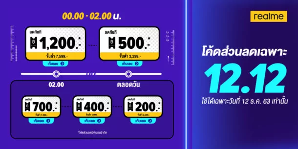 PR 12.12 Page 2 | 12.12 | 12.12 REALME CAENIVAL ลดสิ้นปี โปรดีสุดคุ้มมอบส่วนลดสูงสุด 70%