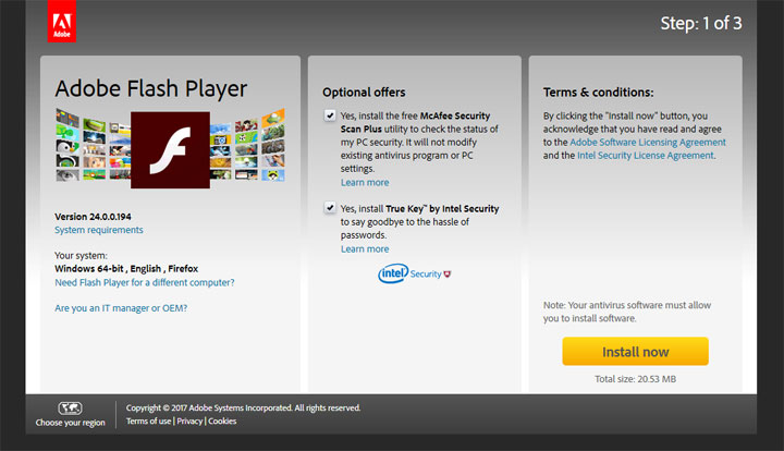 flash step 1 0 | Adobe | ลาก่อน Adobe ออกอัปเดต Flash Player เวอร์ชั่นสุดท้ายแล้ว