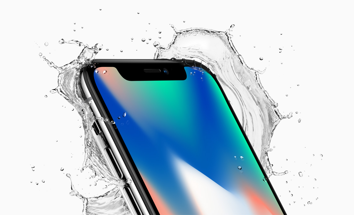 iphonex front crop top corner splash | apple | หน่วยงานอิตาลีฟ้องร้อง Apple กรณีโฆษณาการกันน้ำของ iPhone เกินความเป็นจริง