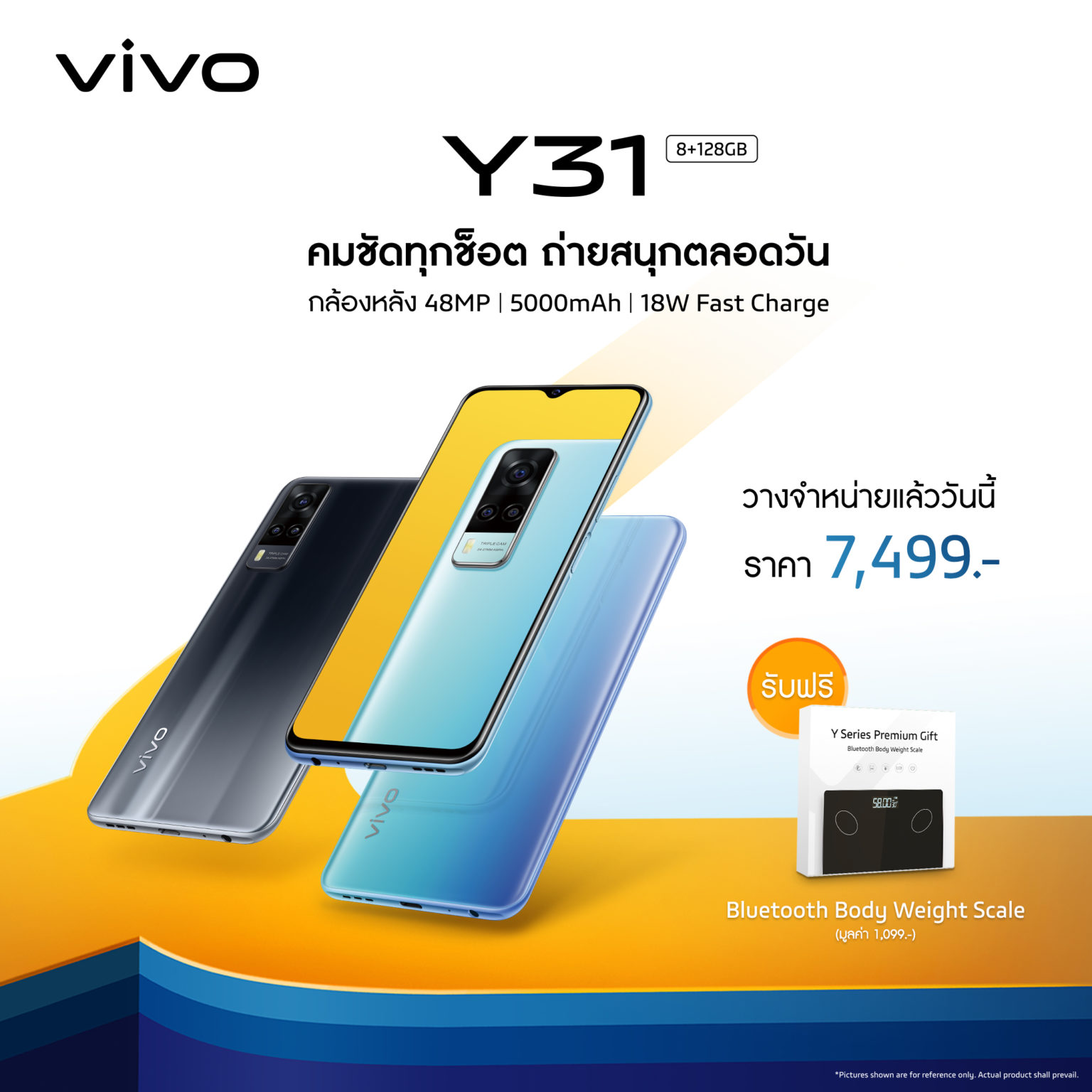 Vivo เปิดตัว Y31 สมาร์ตโฟนกล้องหลัง 48 ล้านพิกเซล ในราคาคุ้มค่า 7,499 บาท